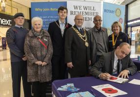 Signing the Poppies